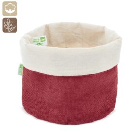 Panera de algodon y jute natural "papúa"