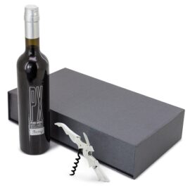 Estuche vino px con abridor sacacorchos