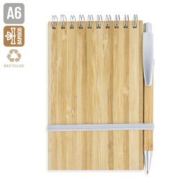Bloc bambu con boligrafo nature