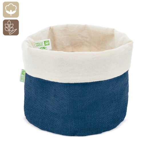 Panera de algodon y jute natural "papúa"