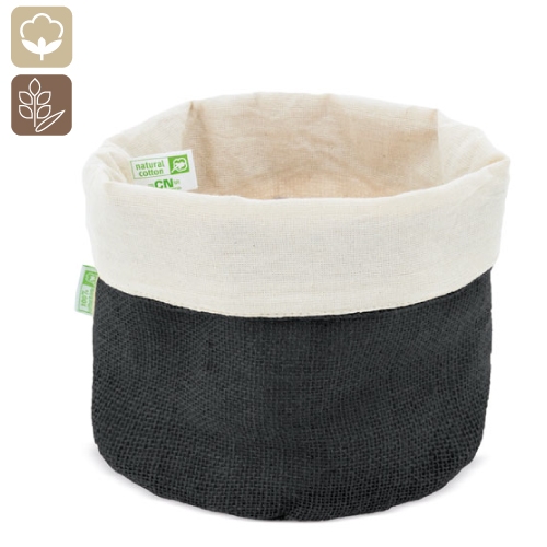 Panera de algodon y jute natural "papúa"