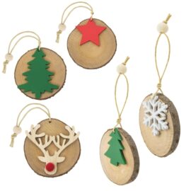Set adornos de madera (5 pcs) "loppi"