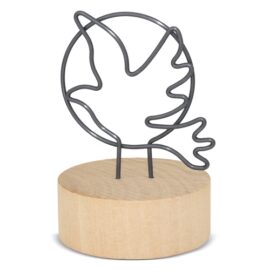 Memo clip con base de madera "espíritu"