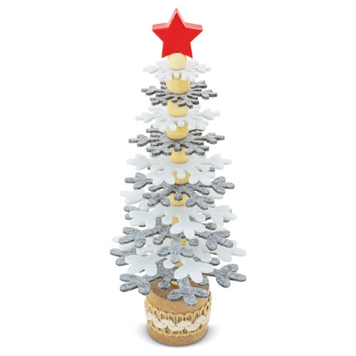 Arbolito de navidad rpet y madera reciclada "pukky"
