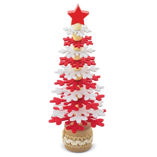 Arbolito de navidad rpet y madera reciclada "pukky"