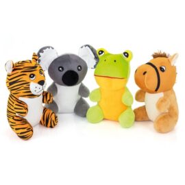 Set 4 peluches "happy zoo"