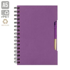 Cuaderno a5 con boligrafo eco "green life"