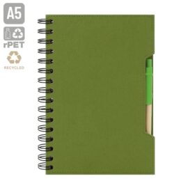 Cuaderno a5 con boligrafo eco "green life"