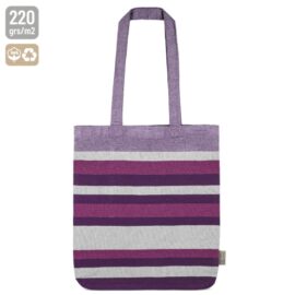 Bolsa rayas de algodón reciclado "trinity"