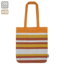 Bolsa rayas de algodón reciclado "trinity"