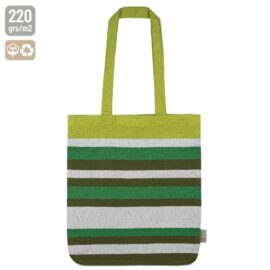 Bolsa rayas de algodón reciclado "trinity"
