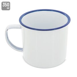 Mug metálica esmaltada “retro” reborde