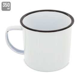 Mug metálica esmaltada “retro” reborde