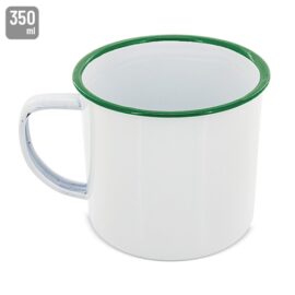 Mug metálica esmaltada “retro” reborde