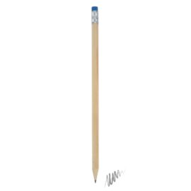 Lápiz madera con goma color azul