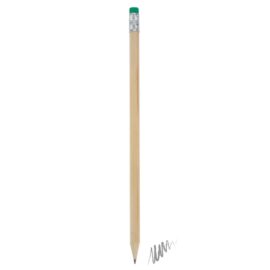 Lápiz madera con goma color verde "marny"