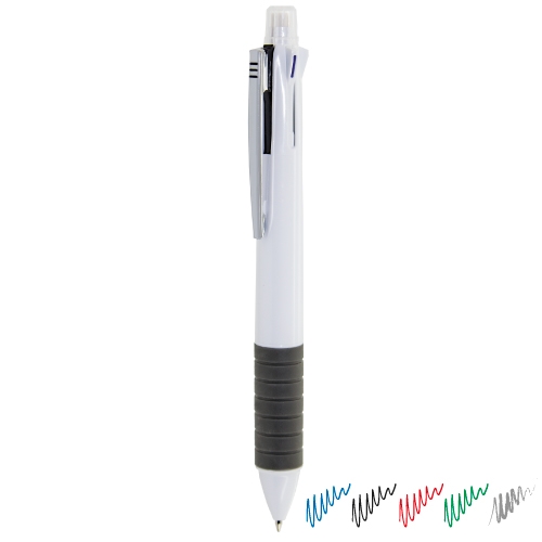 Boligrafo 4 colores con portaminas y goma "xim"