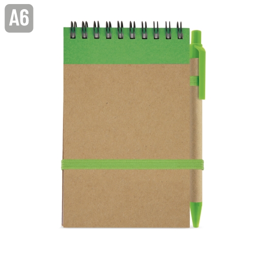Bloc de notas con boligrafo reciclado "mael"
