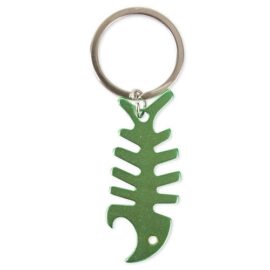 Llavero aluminio raspa verde