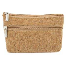 Monedero corcho doble cremallera "natur"