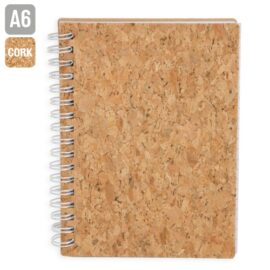 Libreta con anillas blancas corcho natural