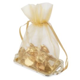 Bandeja con bolsa organza or