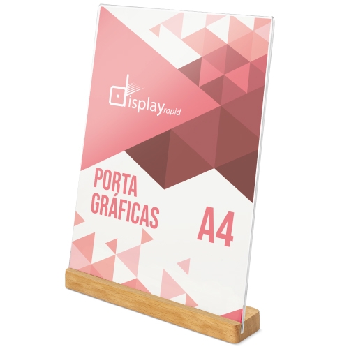 Portagráficas a4 base madera "izor"