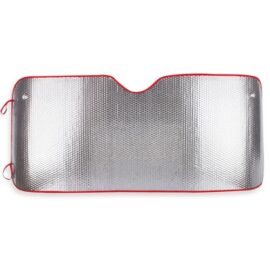 Parasol metalico coche 2 caras ribete rojo