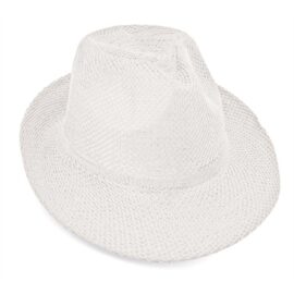 Sombrero de ala ancha blanco