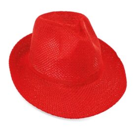 Sombrero de ala ancha rojo