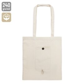 Bolsa de algodon plegable con bolsillo "nadia"