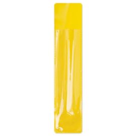Funda boligrafo pvc amarillo