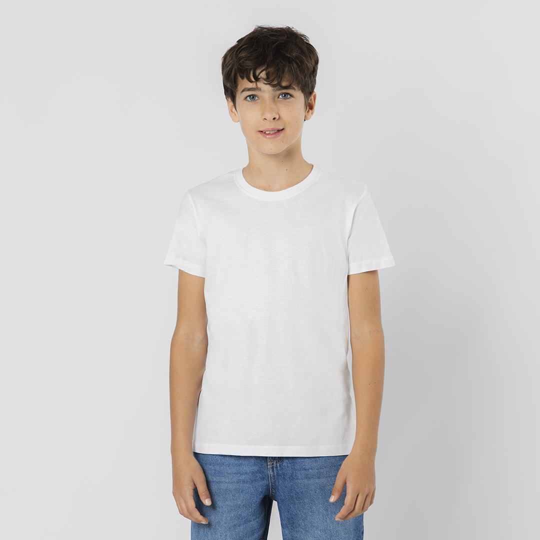 🟢 Camiseta Niño Blanca Seiyo