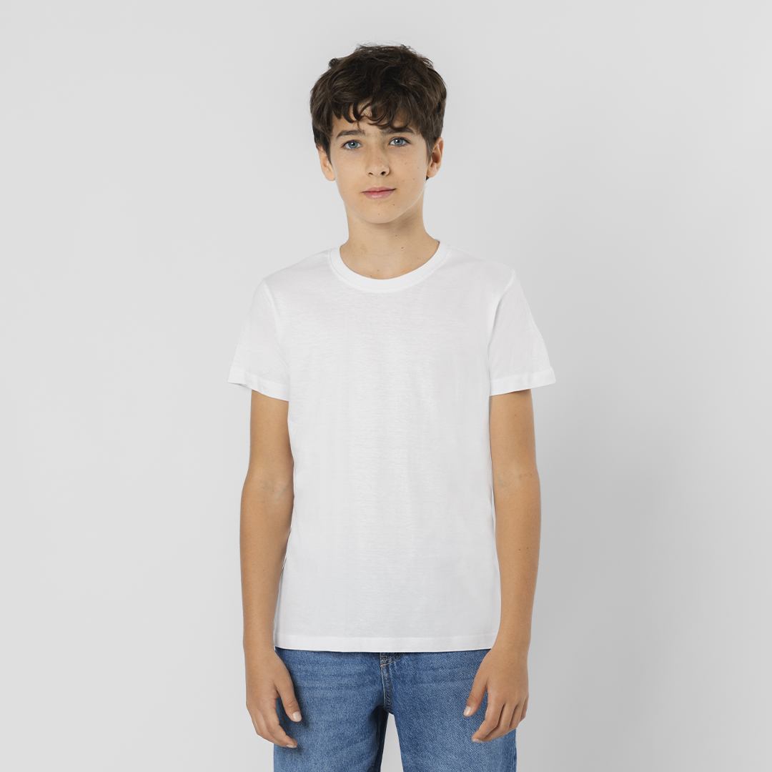 🟢 Camiseta Niño Blanca Epika