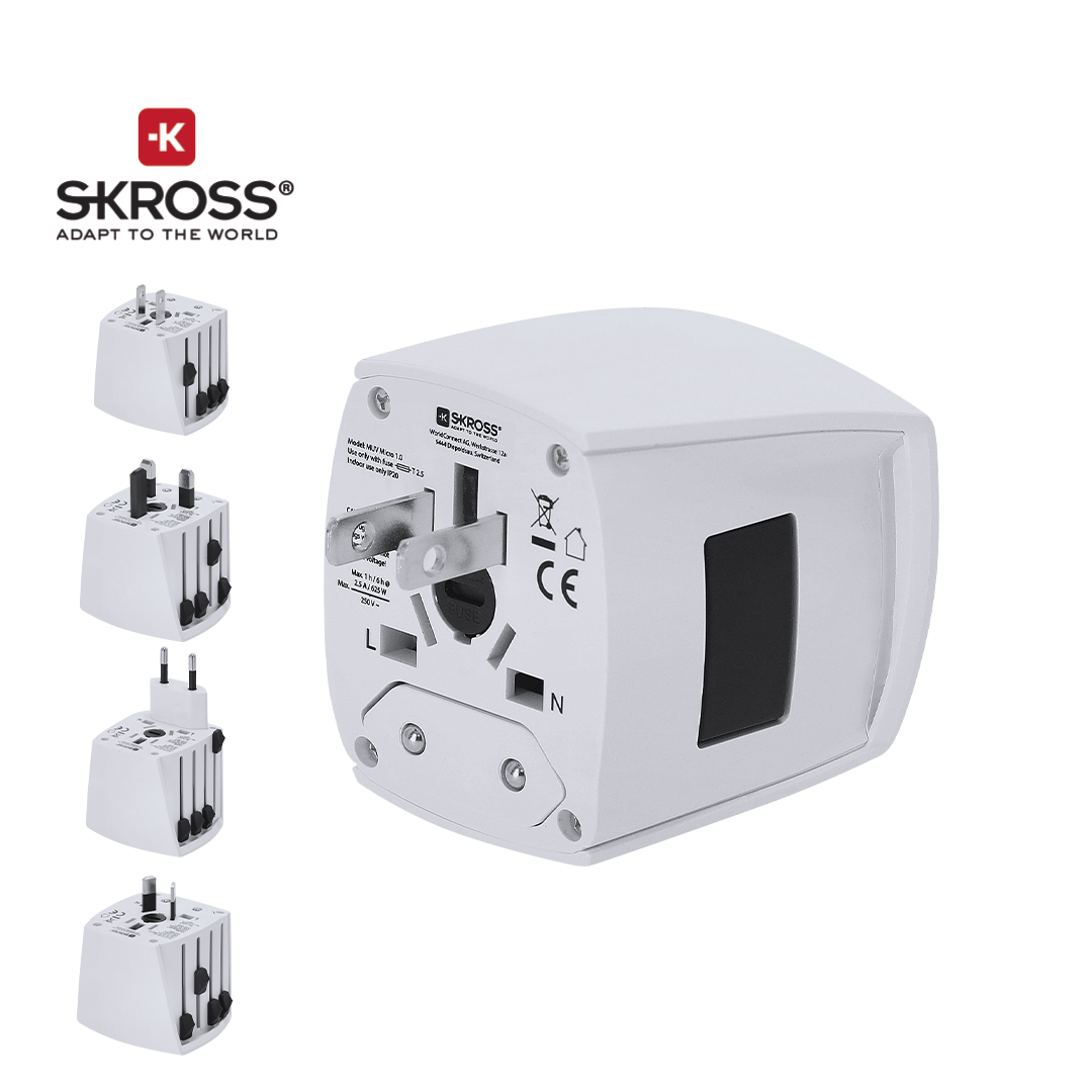 🟢 Adaptador Viaje Universal Skross MUV MICRO